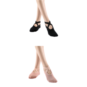2 Pairs Yoga Sokken M0924 Black Pink