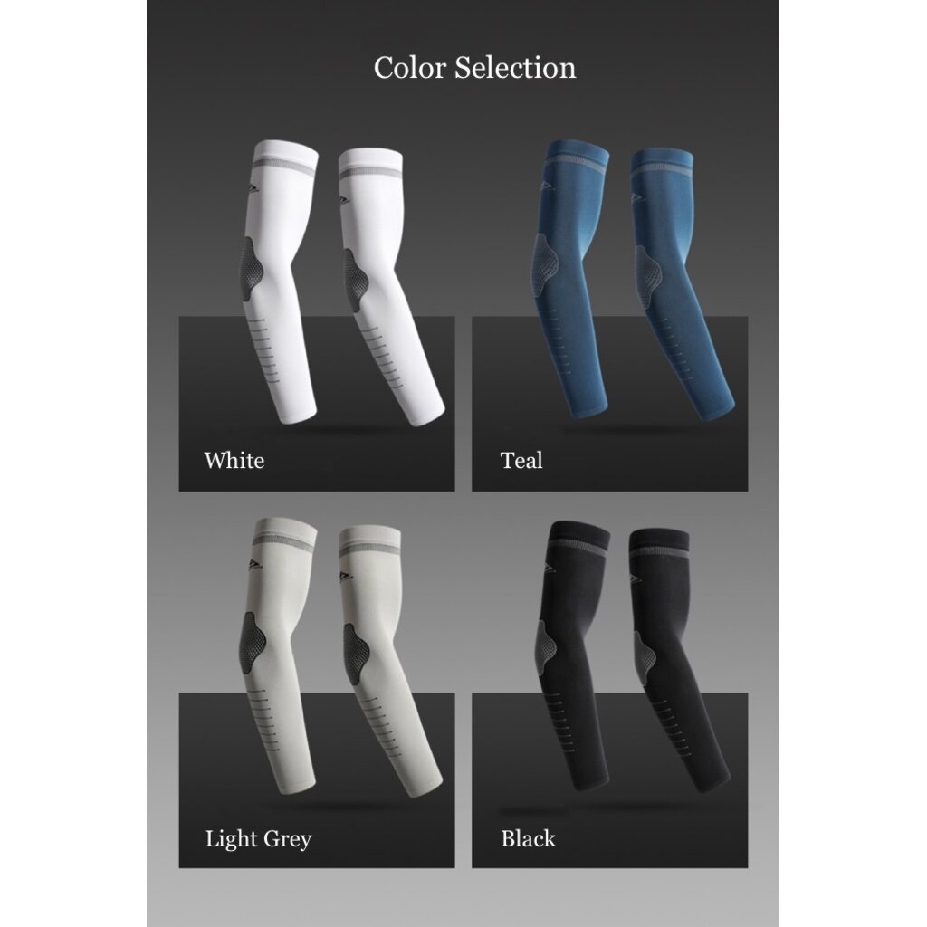 Su.B.dgn 2 Paar UV Beschermende Armstukken – Stretch Compressiemouwen voor Fietsen en Outdoor Sport – One Size, Ademend, Unisex - Zwart Grijs