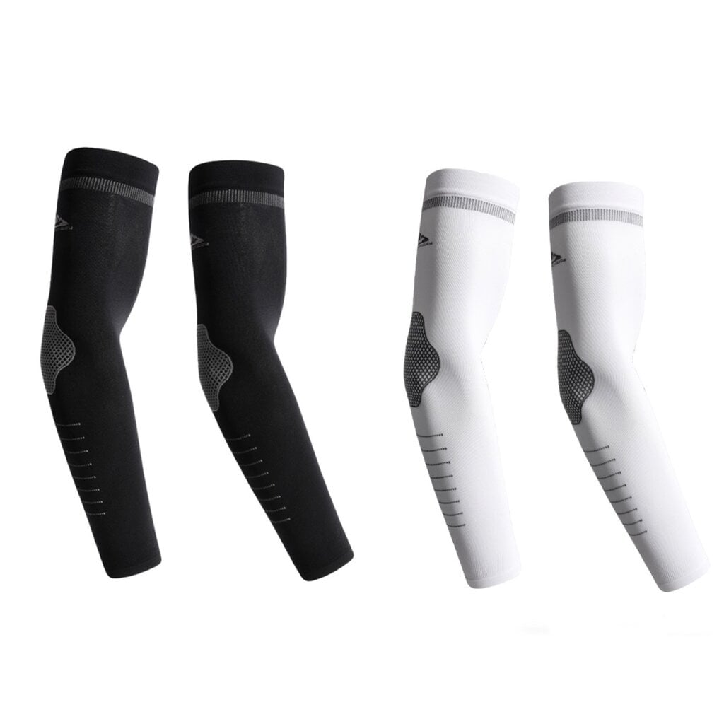 Su.B.dgn 2 Paar UV Beschermende Armstukken – Elastisch Mouwen voor Fietsen en Outdoor Sport – One Size, Ademend, Unisex - Zwart Wit