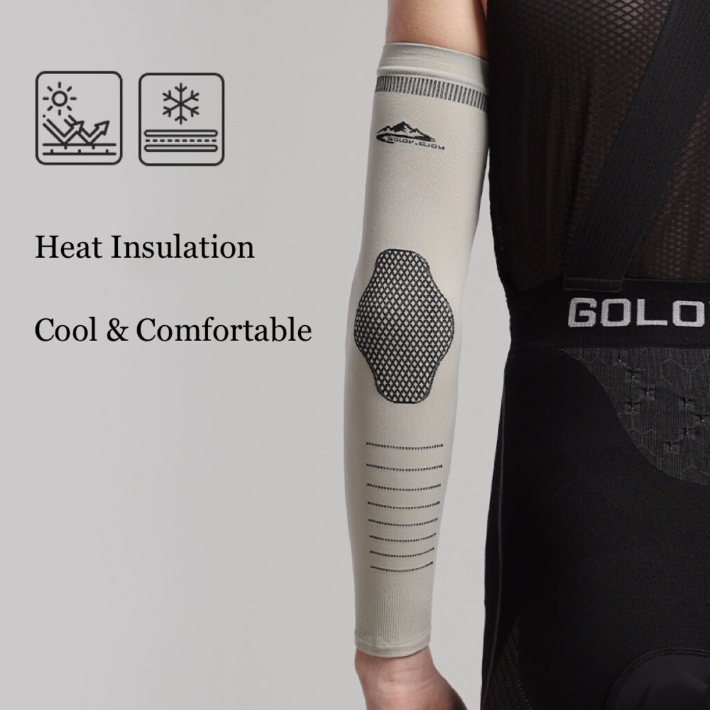 Su.B.dgn 2 Pairs  of UV Protection Arm Sleeves – Stretch Compression Sleeves for Cycling and Outdoor Sports – One Size, Breathable Fit – Unisex - Black White