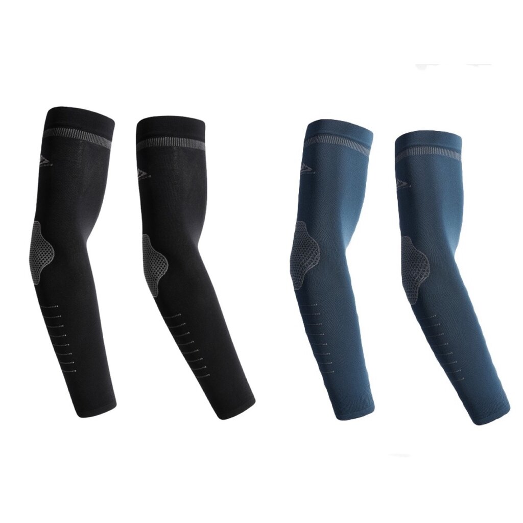 Su.B.dgn 2 Paar UV Schutz Armlinge – Stretch-Kompressionsärmel für Radfahren & Outdoorsport – Unisex, Atmungsaktiv, One Size - Schwarzer Türkis