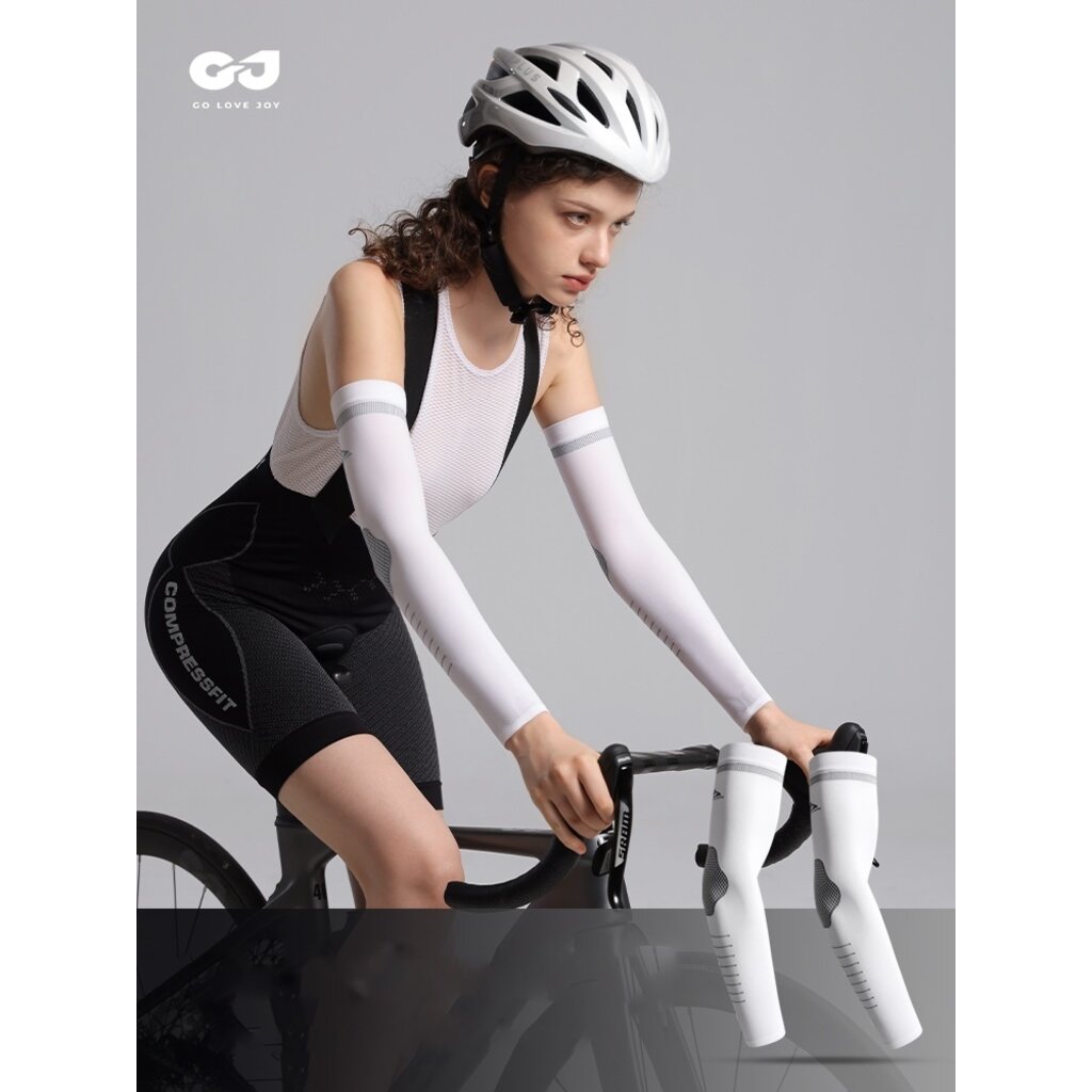 Su.B.dgn 2 Paar UV Beschermende Armstukken – Stretch Compressiemouwen voor Fietsen en Outdoor Sport – One Size, Ademend, Unisex - Zwart Turkoois