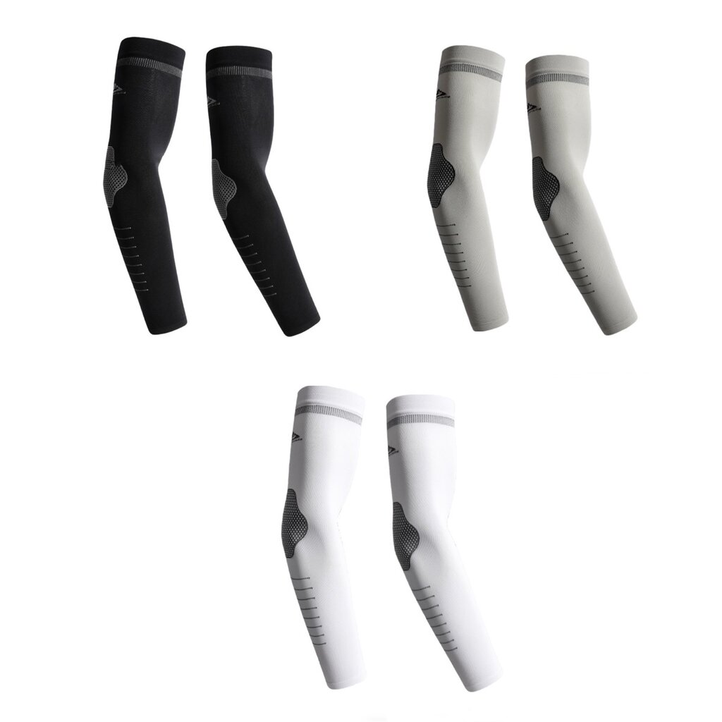 Su.B.dgn 3 Pairs  of UV Protection Arm Sleeves – Stretch Compression Sleeves for Cycling and Outdoor Sports – One Size, Breathable Fit – Unisex - Multi Colours 01