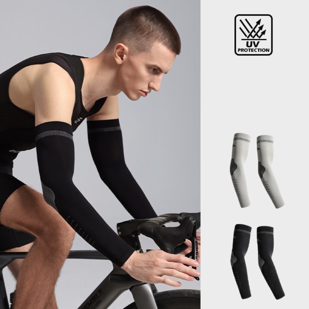 Su.B.dgn UV Protection Arm Sleeves – Stretch Compression Sleeves for Cycling and Outdoor Sports – One Size, Breathable Fit – Unisex - Black