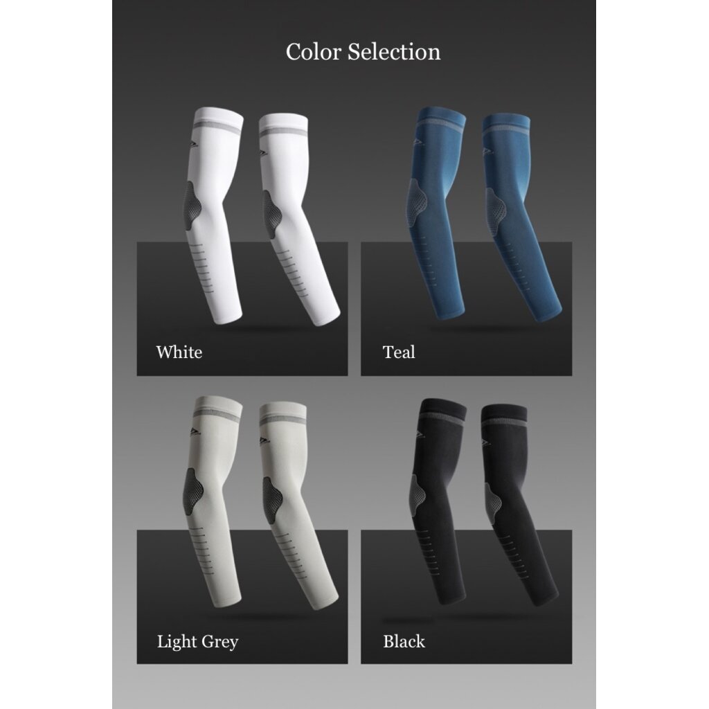 Su.B.dgn UV Beschermende Armstukken – Stretch Compressiemouwen voor Fietsen en Outdoor Sport – One Size, Ademend, Unisex - Wit