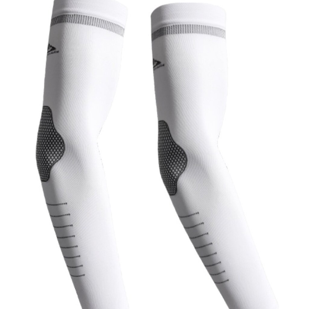 Su.B.dgn UV Schutz Armlinge – Stretch-Kompressionsärmel für Radfahren & Outdoorsport – Unisex, Atmungsaktiv, One Size - Weiß