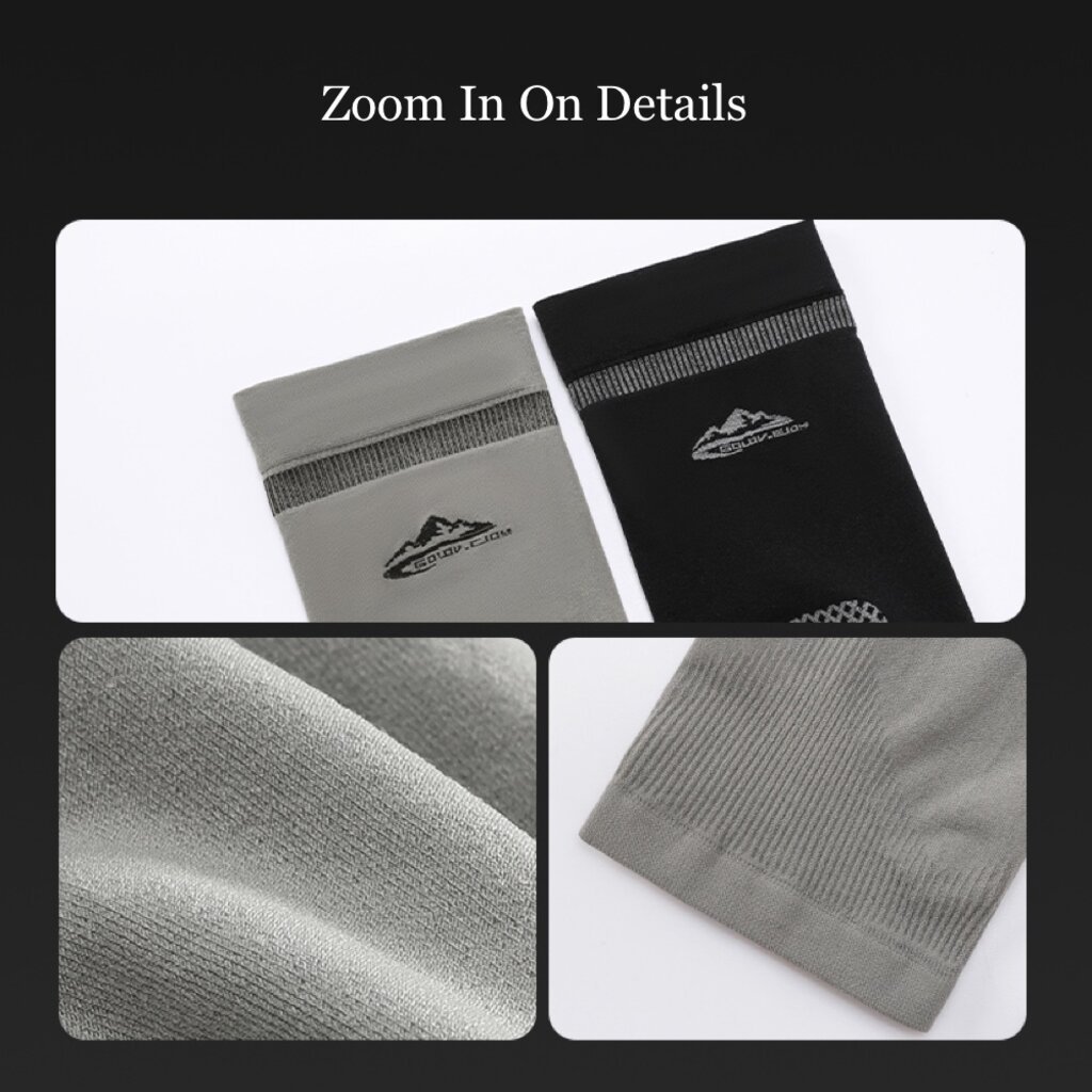 Su.B.dgn UV Protection Arm Sleeves – Stretch Compression Sleeves for Cycling and Outdoor Sports – One Size, Breathable Fit – Unisex - Grey