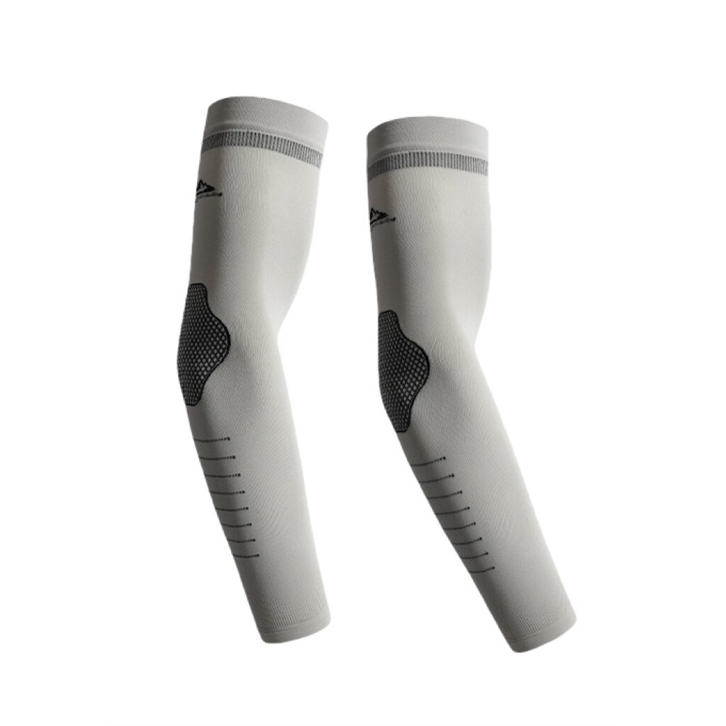 Su.B.dgn UV Beschermende Armstukken – Elastisch Mouwen voor Fietsen en Outdoor Sport – One Size, Ademend, Unisex - Grijs