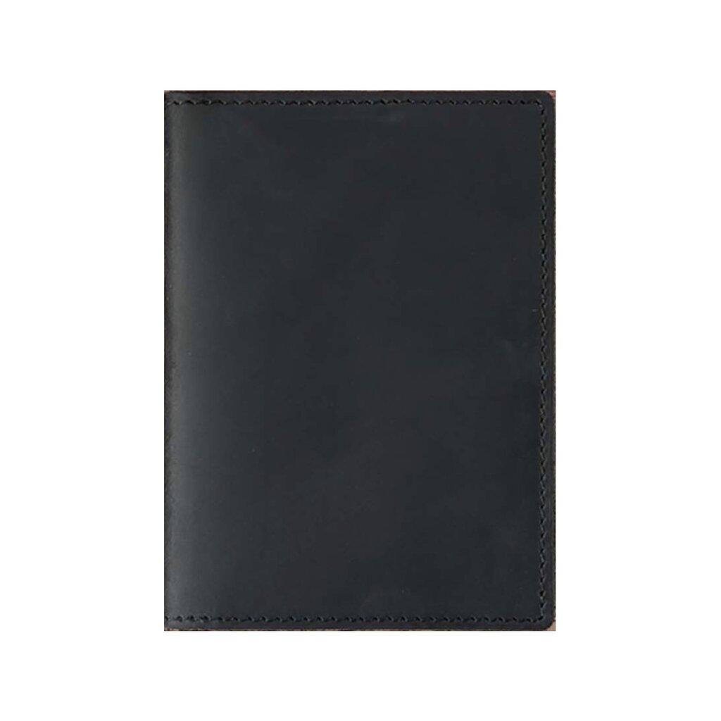 Su.B Leather Passport Holder – Holds Passport, 2 Cards, and an Extra Pocket, Slim and Stylish Travel Wallet -  Black