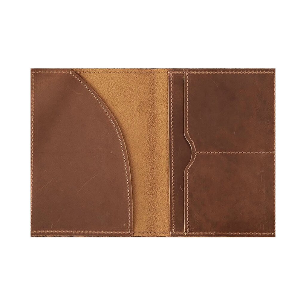 Su.B Passport Coverr for Travel, Passport Holder Men and Women, Leather -Brown