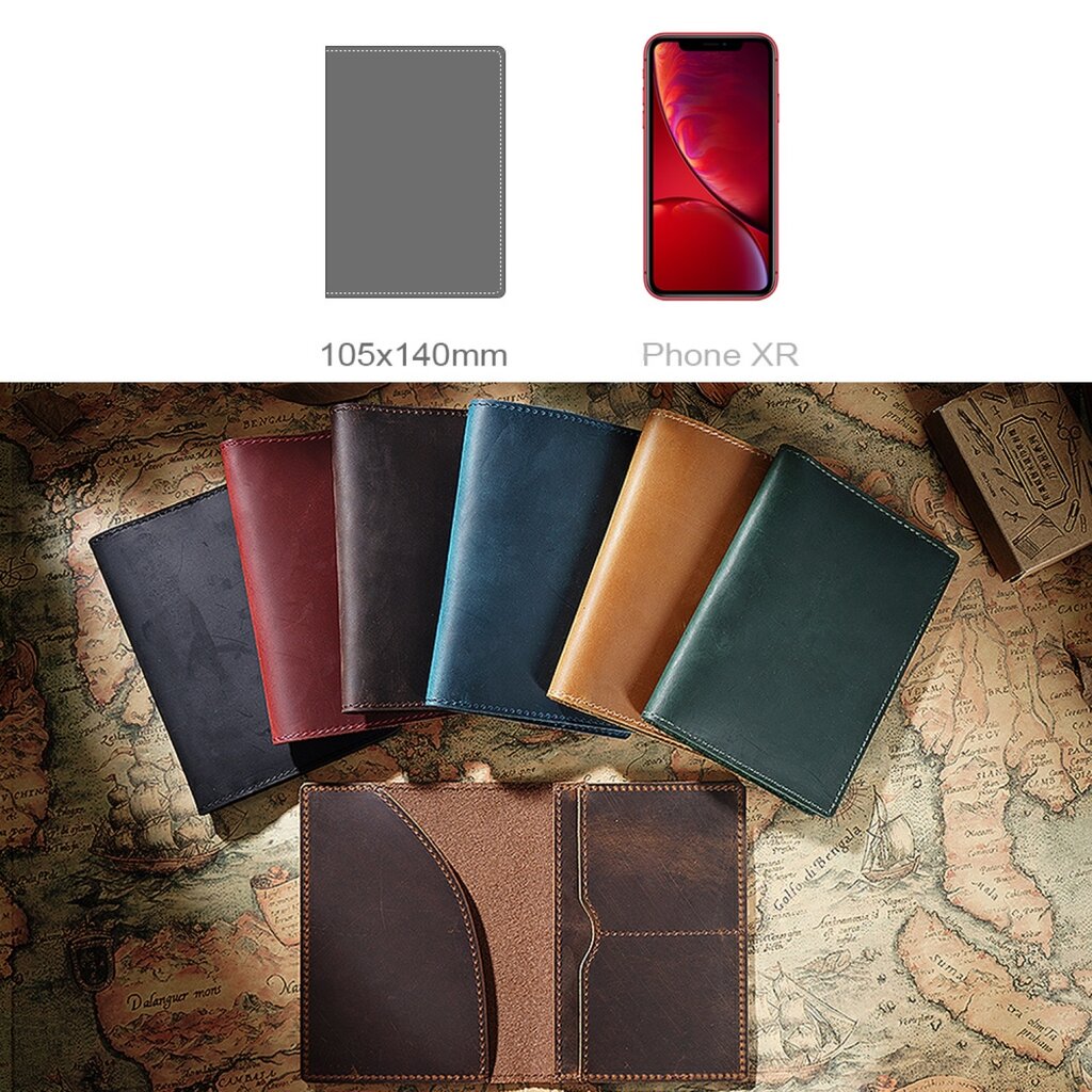 Su.B Passport Coverr for Travel, Passport Holder Men and Women, Leather -Brown