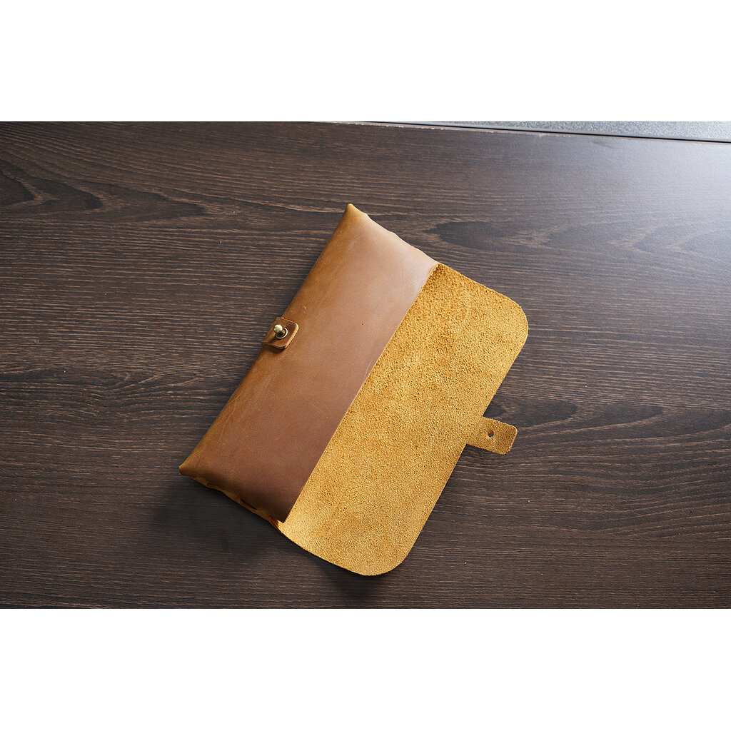 Su.B.dgn Leder Federmäppchen aus Top-Grain Rindsleder – Minimalistisches Stifteetui für 22+ Stifte - Braun