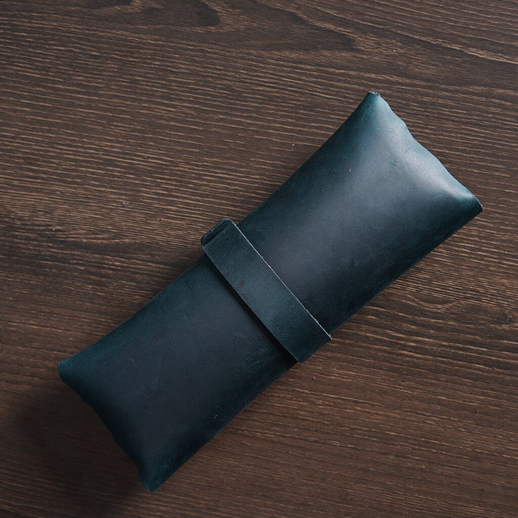 Su.B.dgn Leren Etui van Top-Grain Rundleer – Voor 20+ Pennen – Minimalistisch Design - Blauw