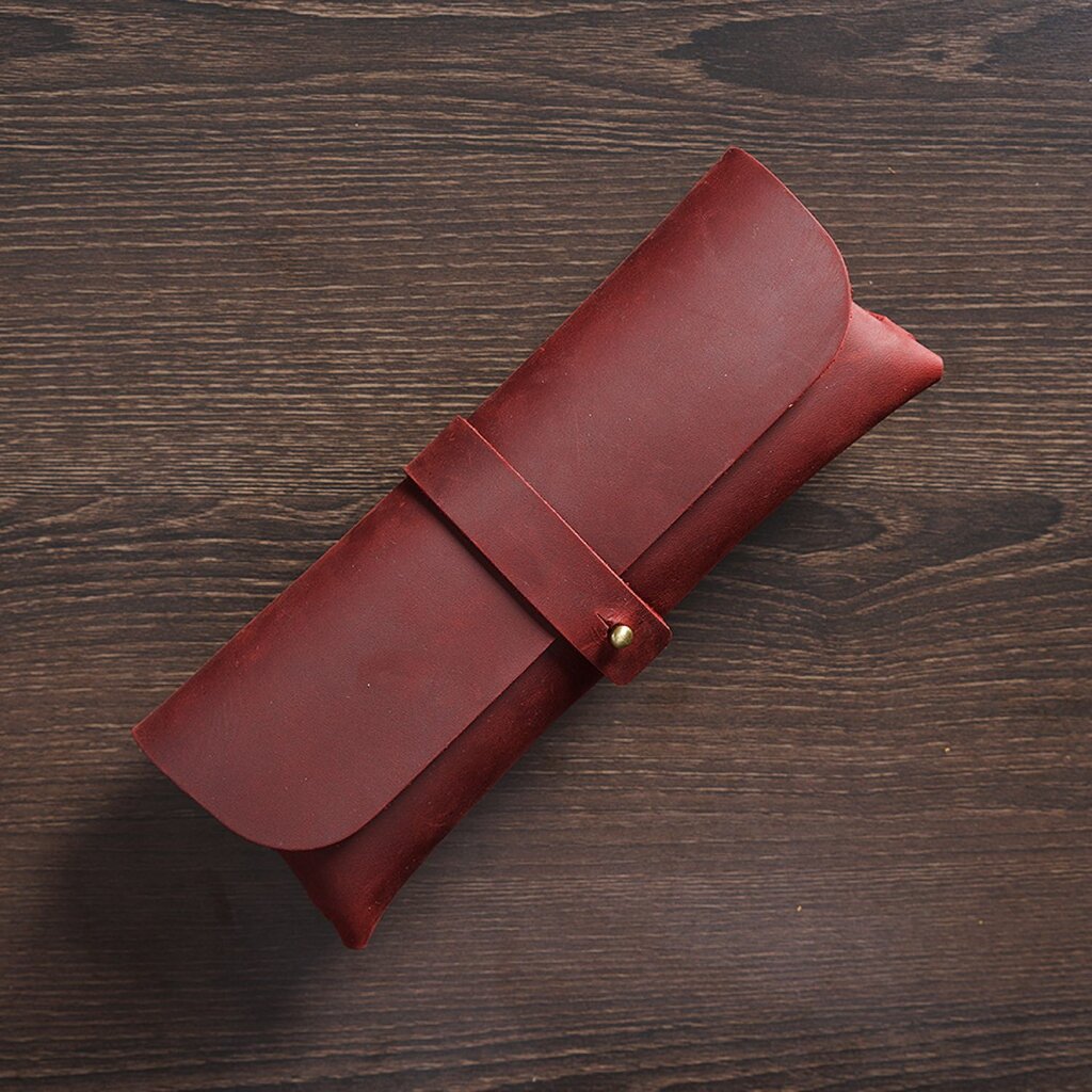 Su.B.dgn Leren Etui van Top-Grain Rundleer – Voor 20+ Pennen – Minimalistisch Design - Rood