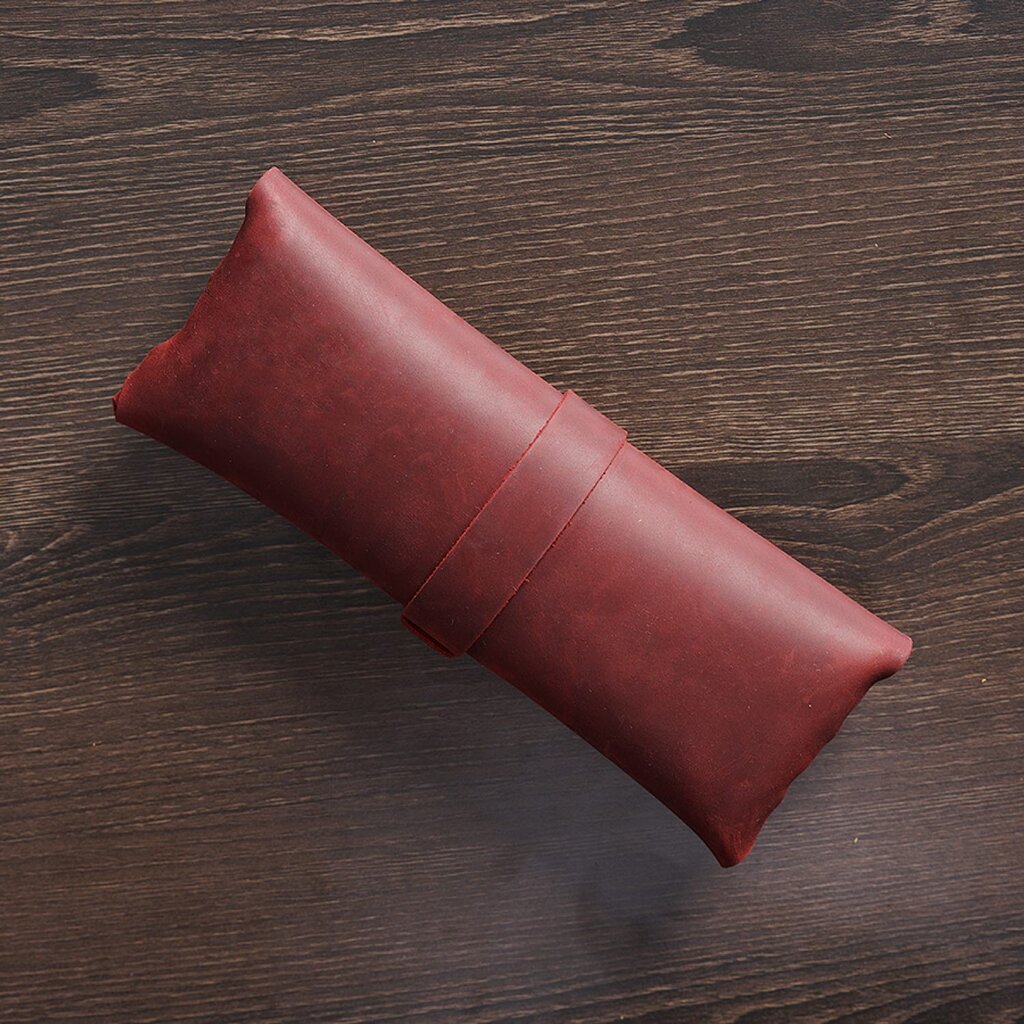 Su.B.dgn Leren Etui van Top-Grain Rundleer – Voor 20+ Pennen – Minimalistisch Design - Rood