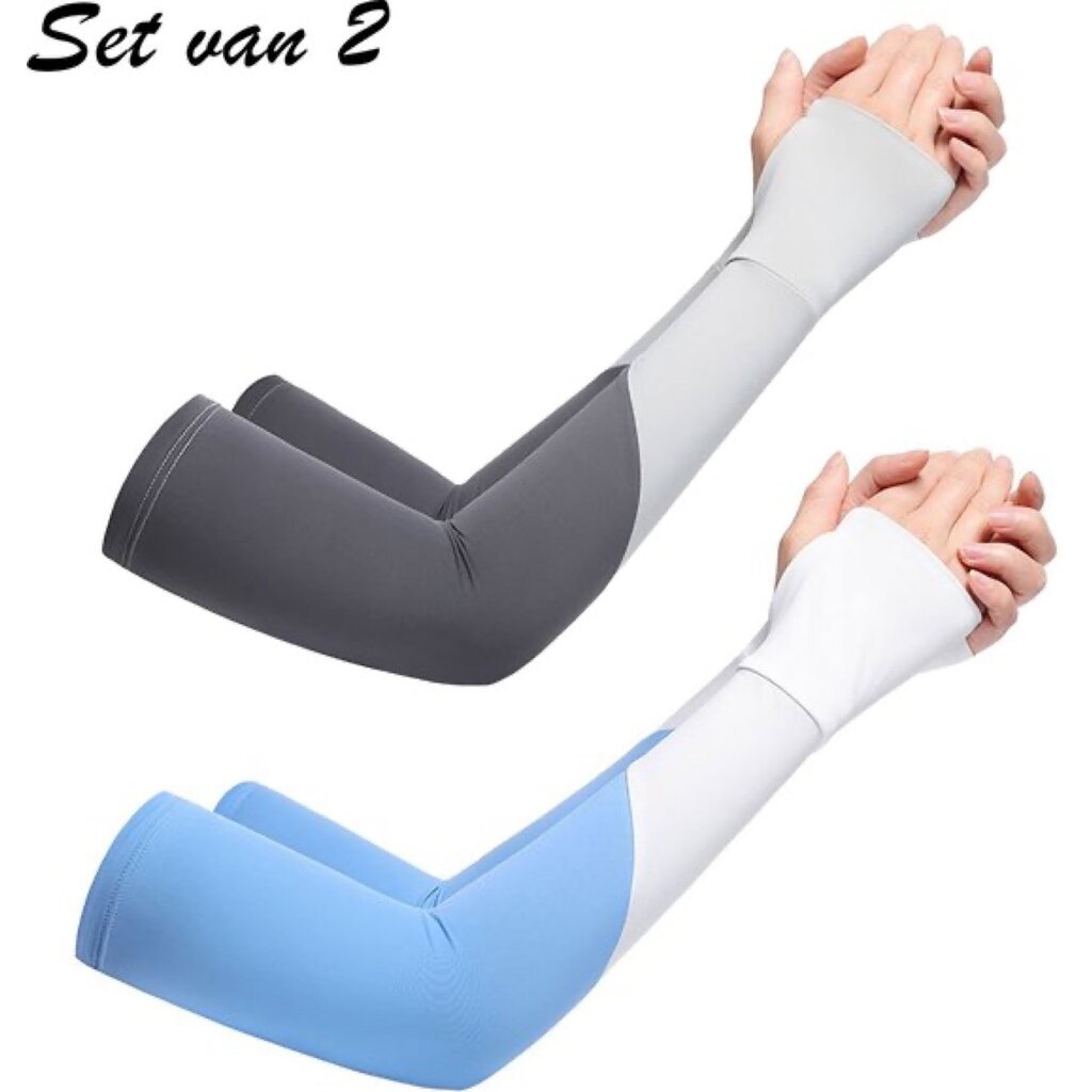 Su.B.dgn 2 Paar Compressie Arm Sleeves - Armstukken Wielrenen – Hardlopen Armwarmers – UV Bescherming – One Size