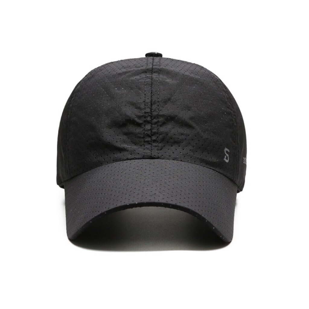 Su.B.dgn Perforierte Baseball Cap – Atmungsaktive, Schnell Trocknende Sportmütze mit Verstellbarem Sitz und UV-Schutz für Herren und Damen - Grau