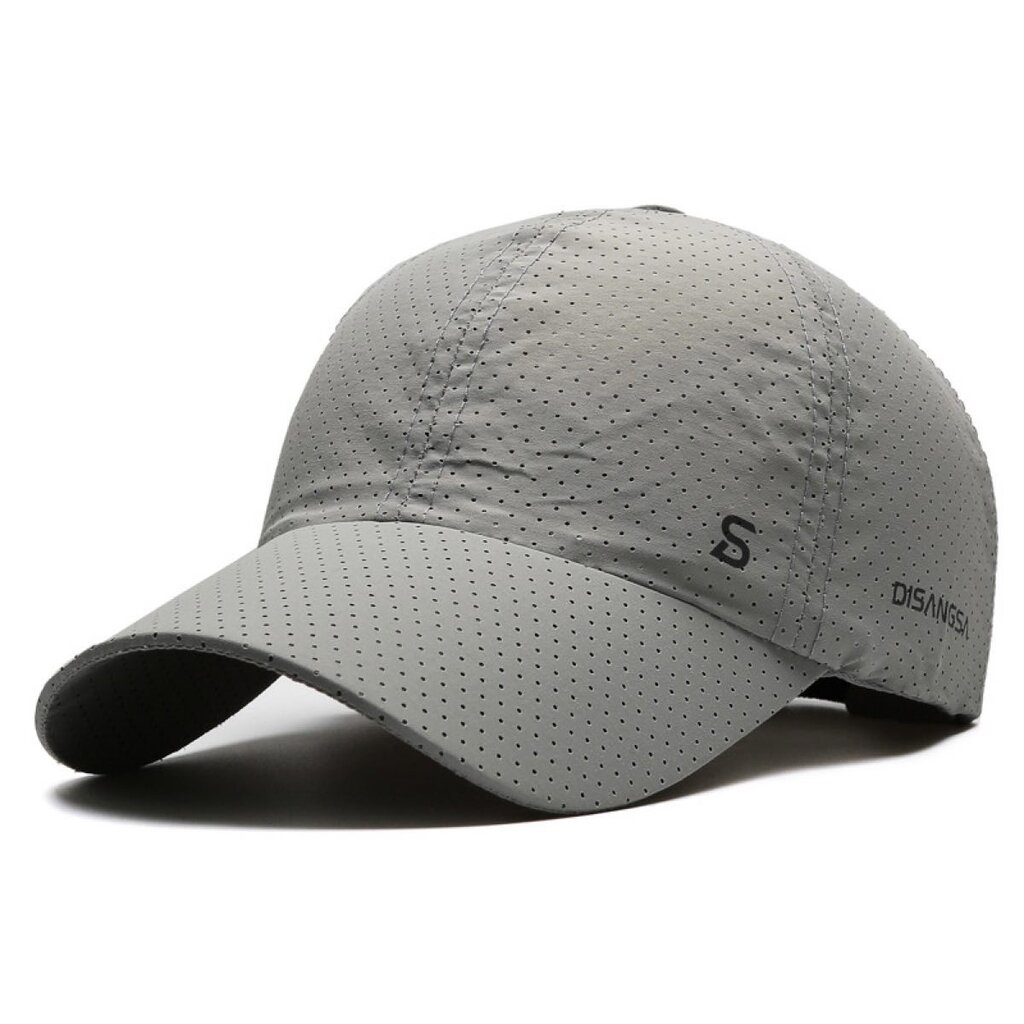 Su.B.dgn Perforated Baseball Cap – Breathable, Quick-Dry Sports Hat with Adjustable Fit and Sun Protection for Men and Women - Grey