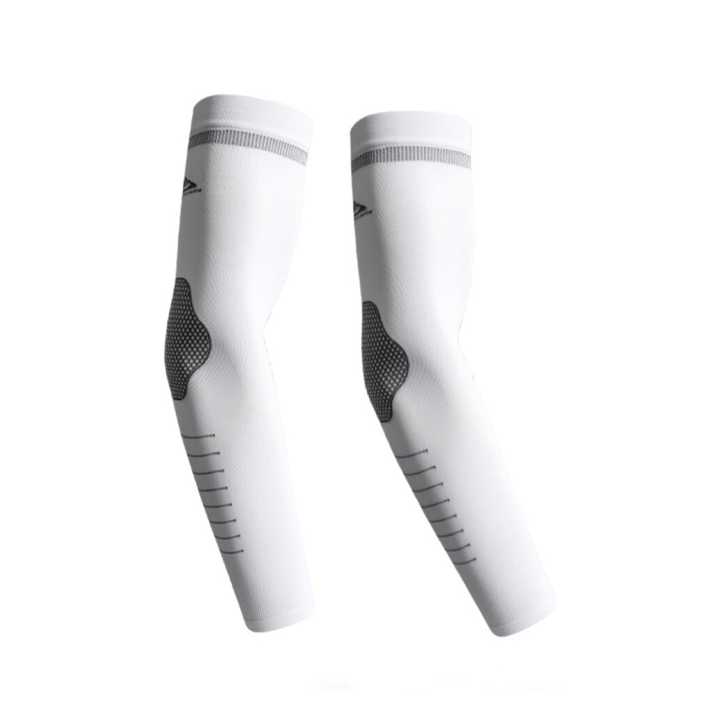 Su.B.dgn UV Beschermende Armstukken – Elastisch Mouwen voor Fietsen en Outdoor Sport – One Size, Ademend, Unisex - Wit