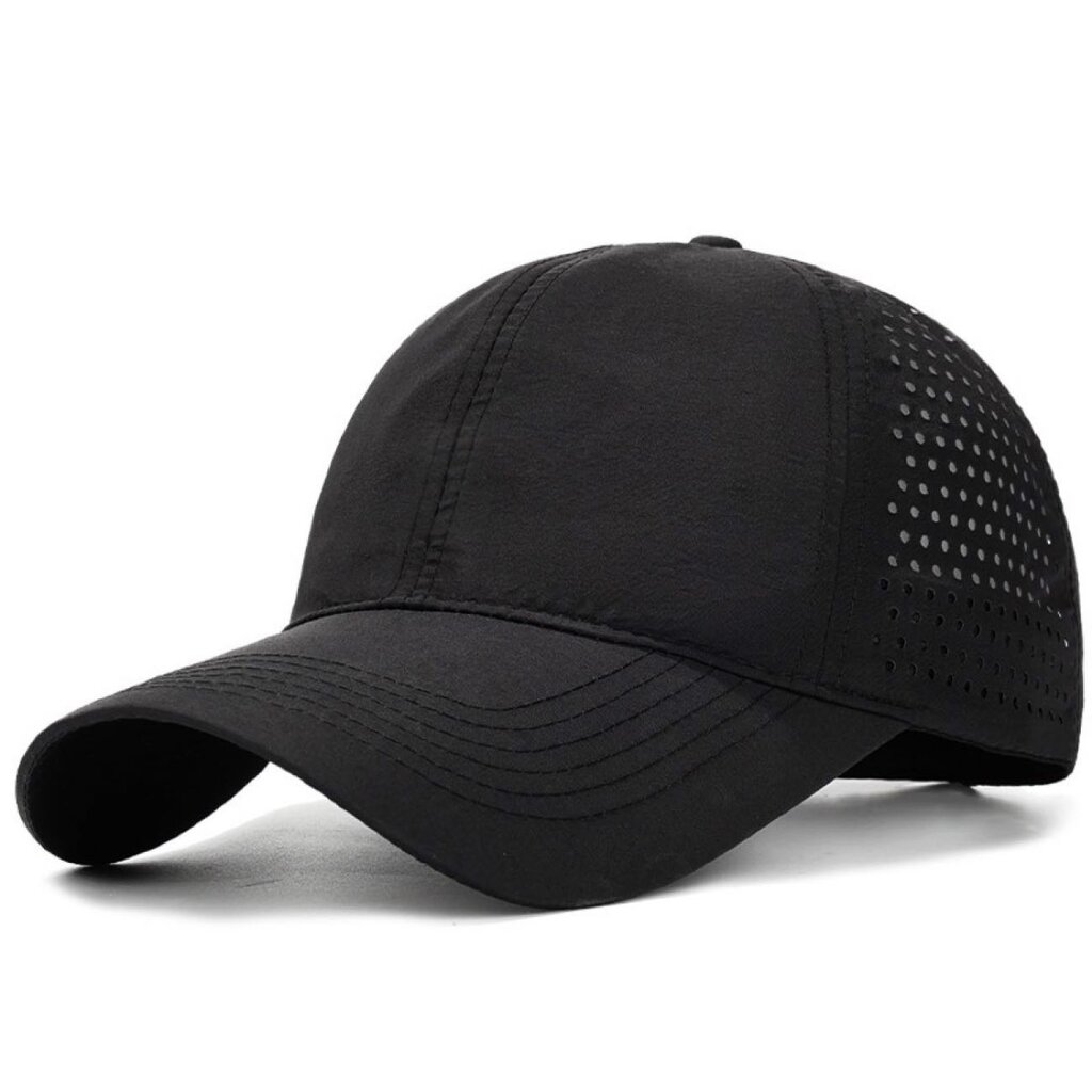 Su.B.dgn Baseball Cap – Schnelltrocknende Sportmütze mit Verstellbarem Sitz für Herren und Damen - Schwarz