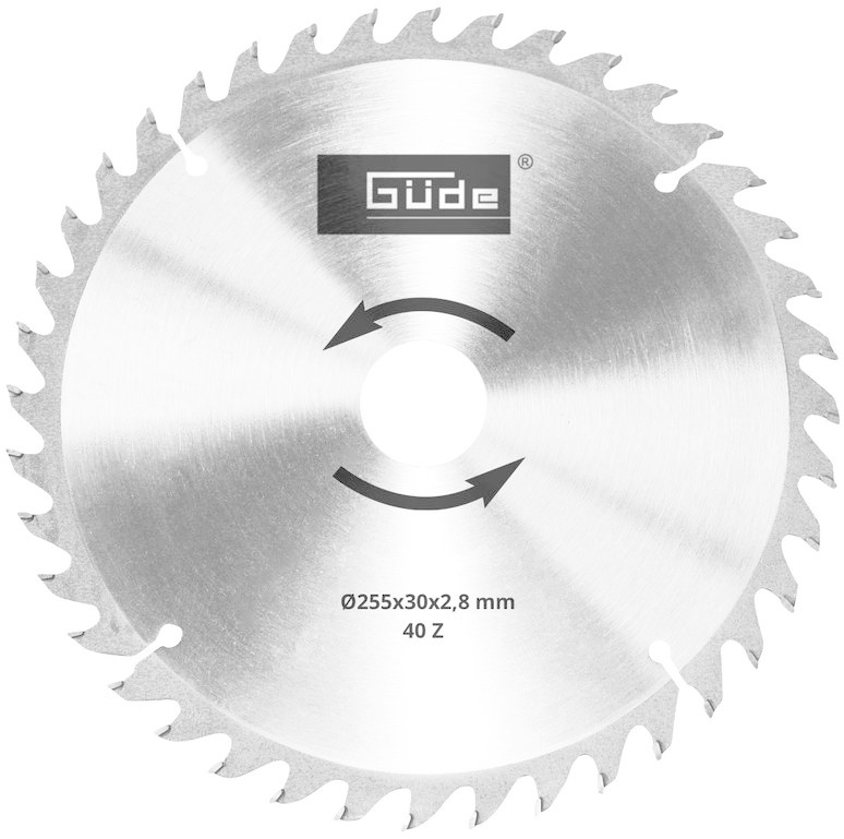Güde zaagblad 255 x 30 mm HM T40 - 55264