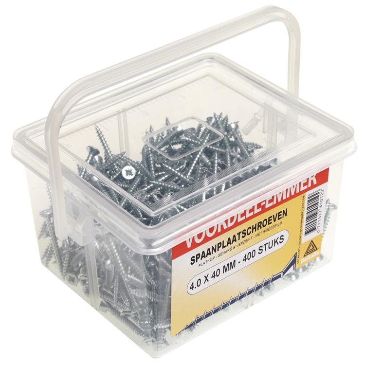Deltafix Spaanplaatschroeven 4.0 x 40mm - 400 Stuks