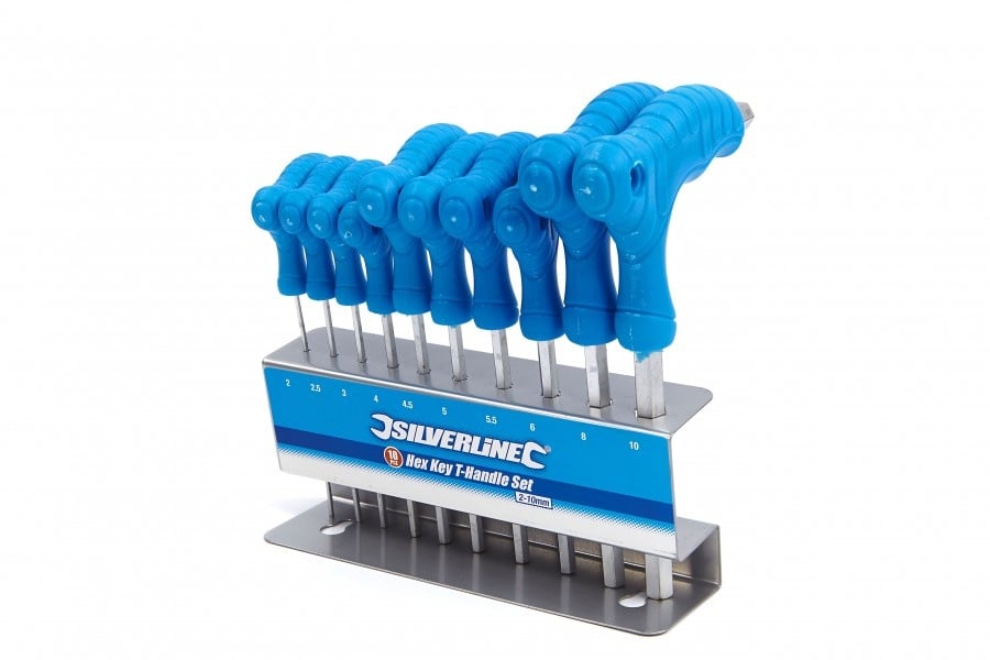 Silverline 10 Delige T-Grepen Inbussleutel Set - Detailed view of the product