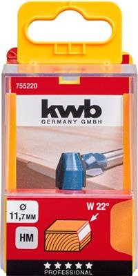 KWB Kantenfrees 11,7mm HM - 8mm stift - 1 stuk - Detailed view of the product