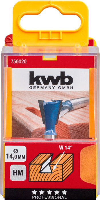 KWB T-Zwaluwstaartfrees 14mm HM - Detailed view of the product