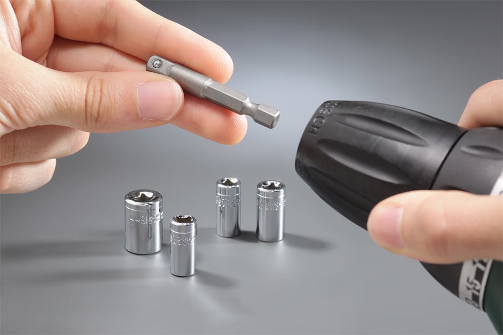 KWB Dopsleutelset met adapter, 5-delig - Detailed view of the product