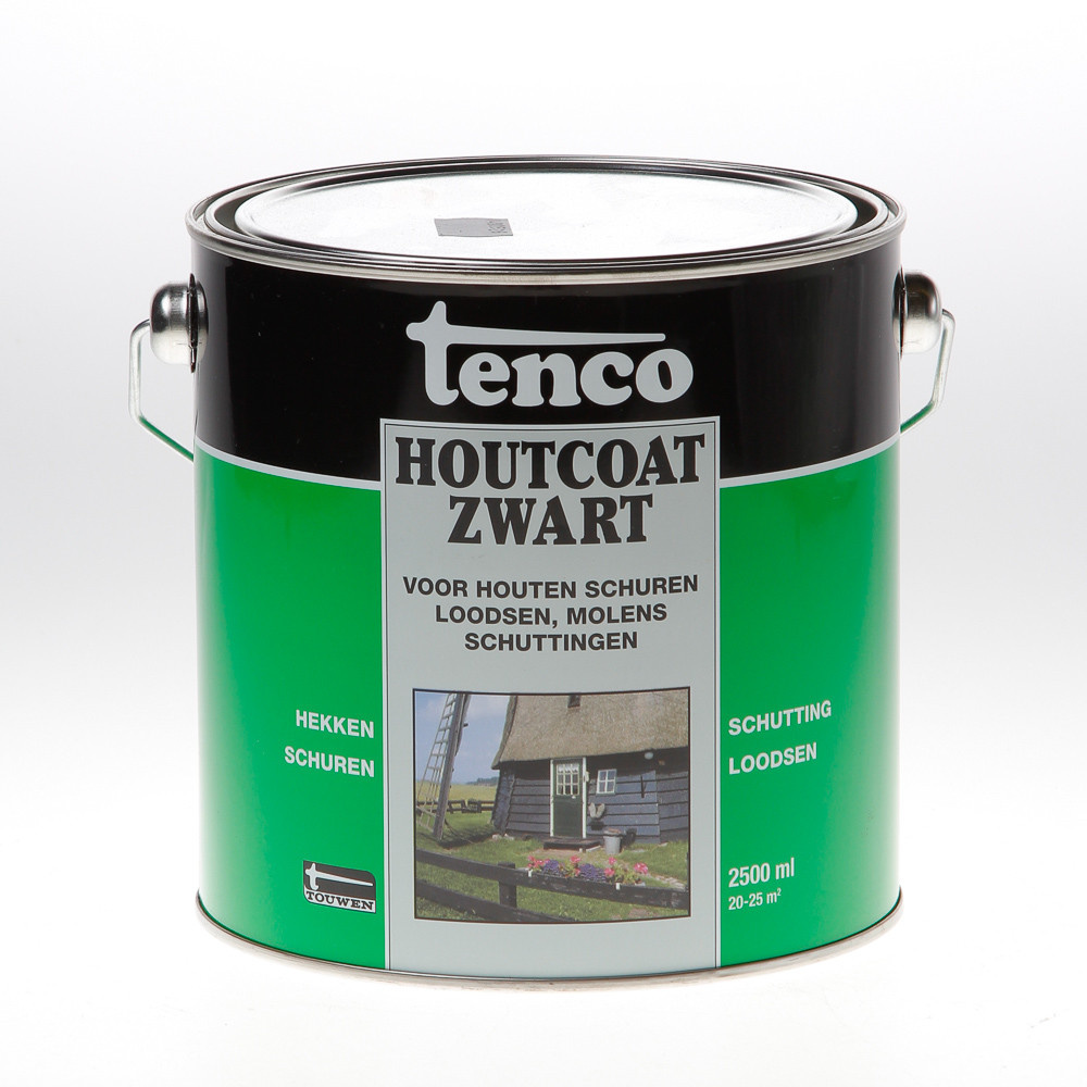 Tenco Houtcoat Zwart - 2,5 liter