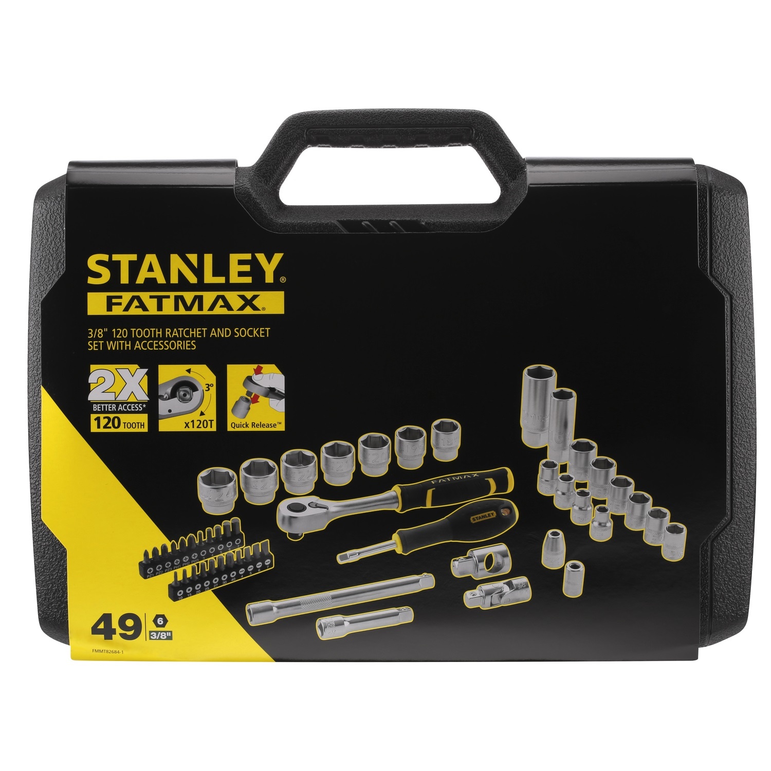 Stanley Doppenset 3/8"49-delig FMMT82684-1 - Detailed view of the product