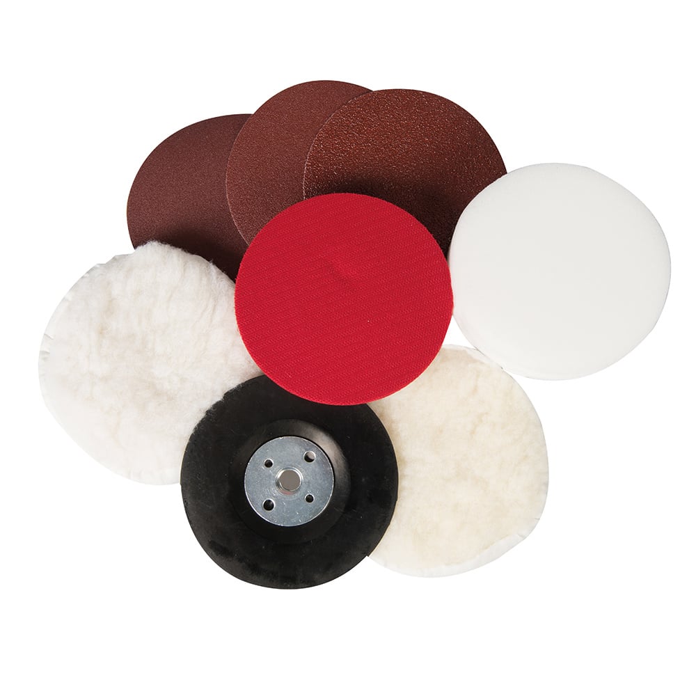 Silverline 8-delige schuur en polijst set 180mm - Detailed view of the product