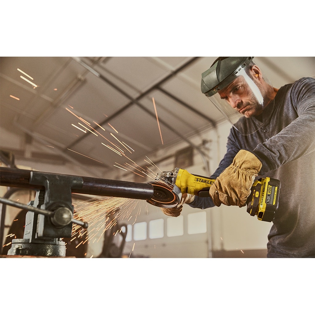 Stanley FatMax Accu Haakse Slijper V20 SFMCG700M2K - Brushless 125mm - Detailed view of the product