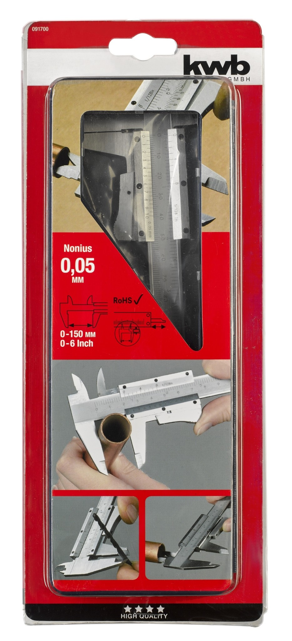 KWB Precisie-schuifmaat RVS blank - Detailed view of the product