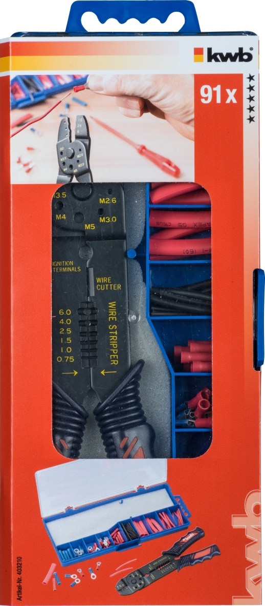 KWB Kabelschoen en krimpkous set - 91-delig thumbnail 2