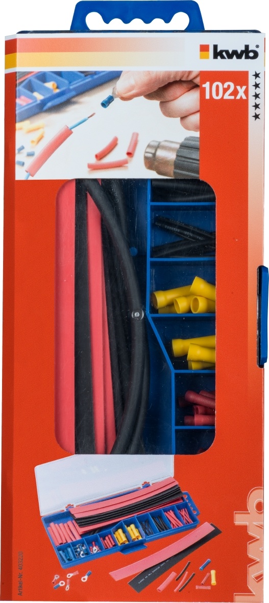 KWB Kabelschoen en krimpkous set - 102-delig - Detailed view of the product