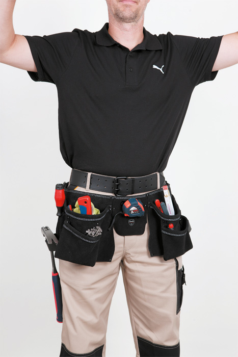 KWB Gereedschapsriemtas 2-delig Leer - Detailed view of the product