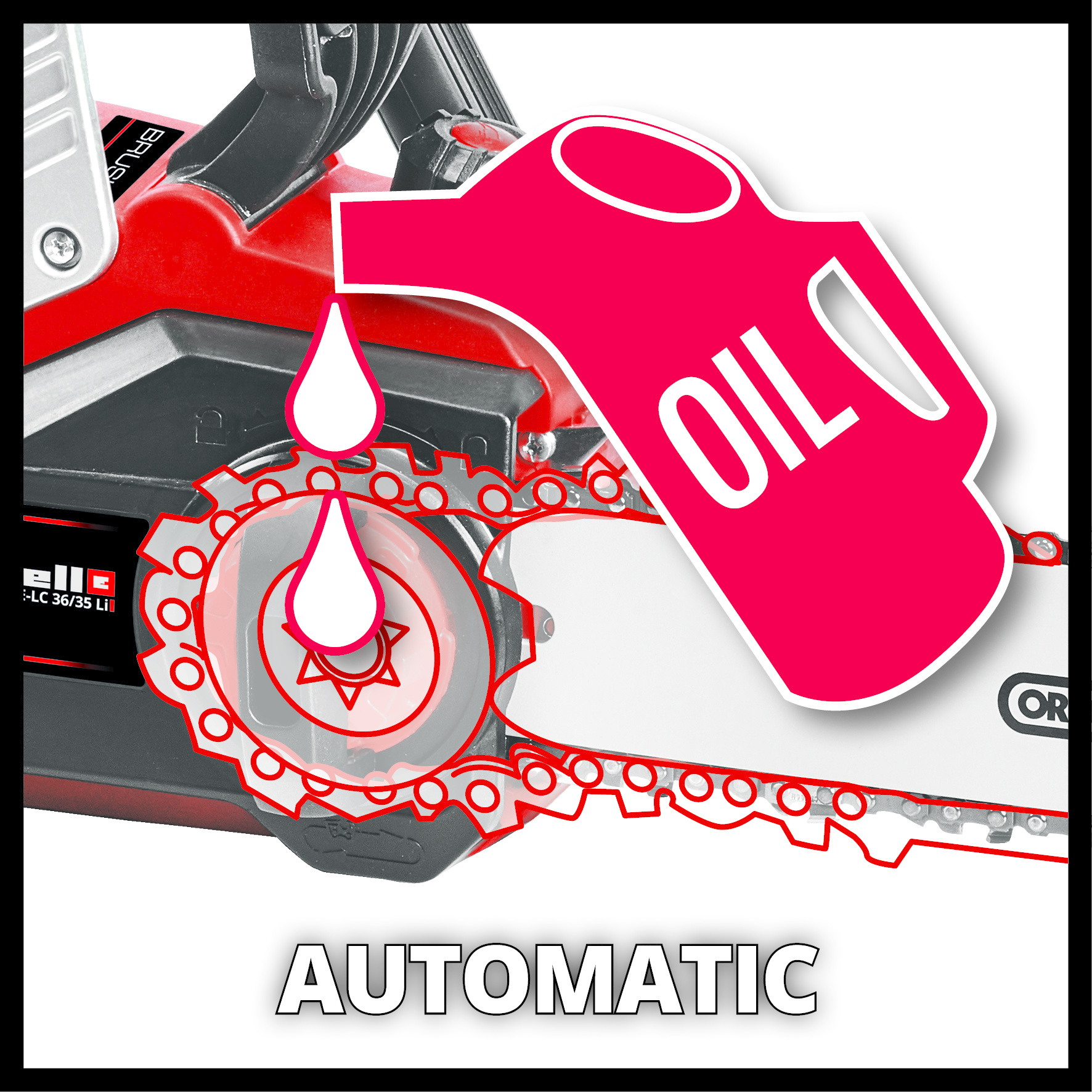 Einhell Accu Kettingzaag GP-LC 36/35 Li Solo - Detailed view of the product