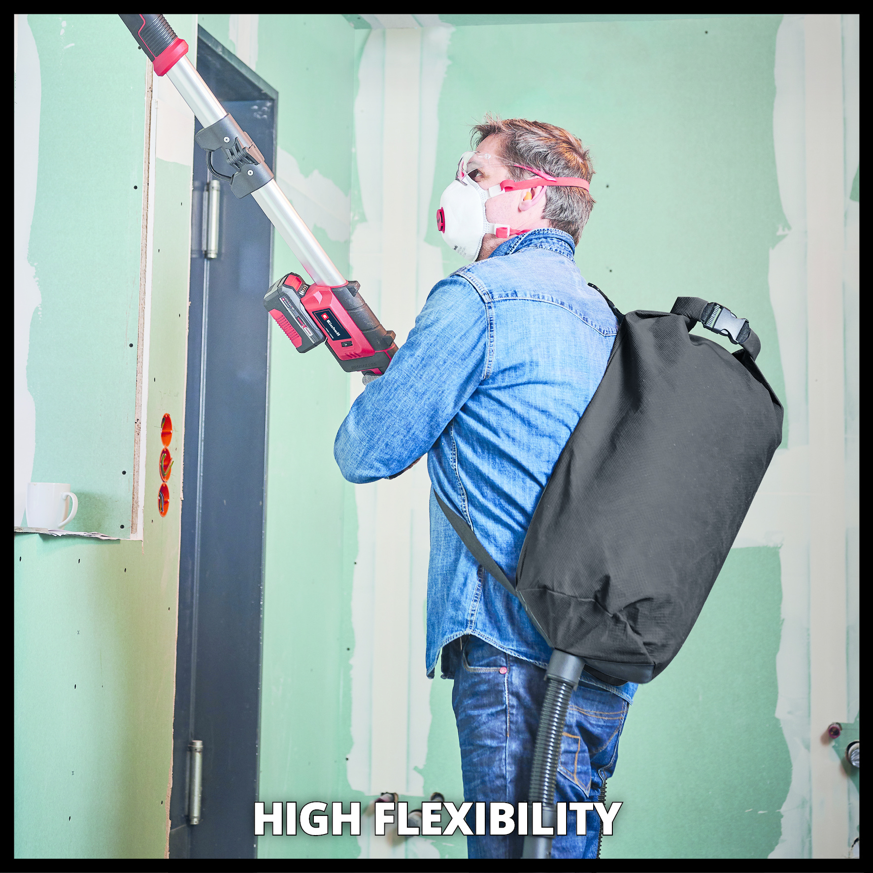 Einhell TP-DW 18/225 Li Accu-Wandschuurmachine SOLO thumbnail 9