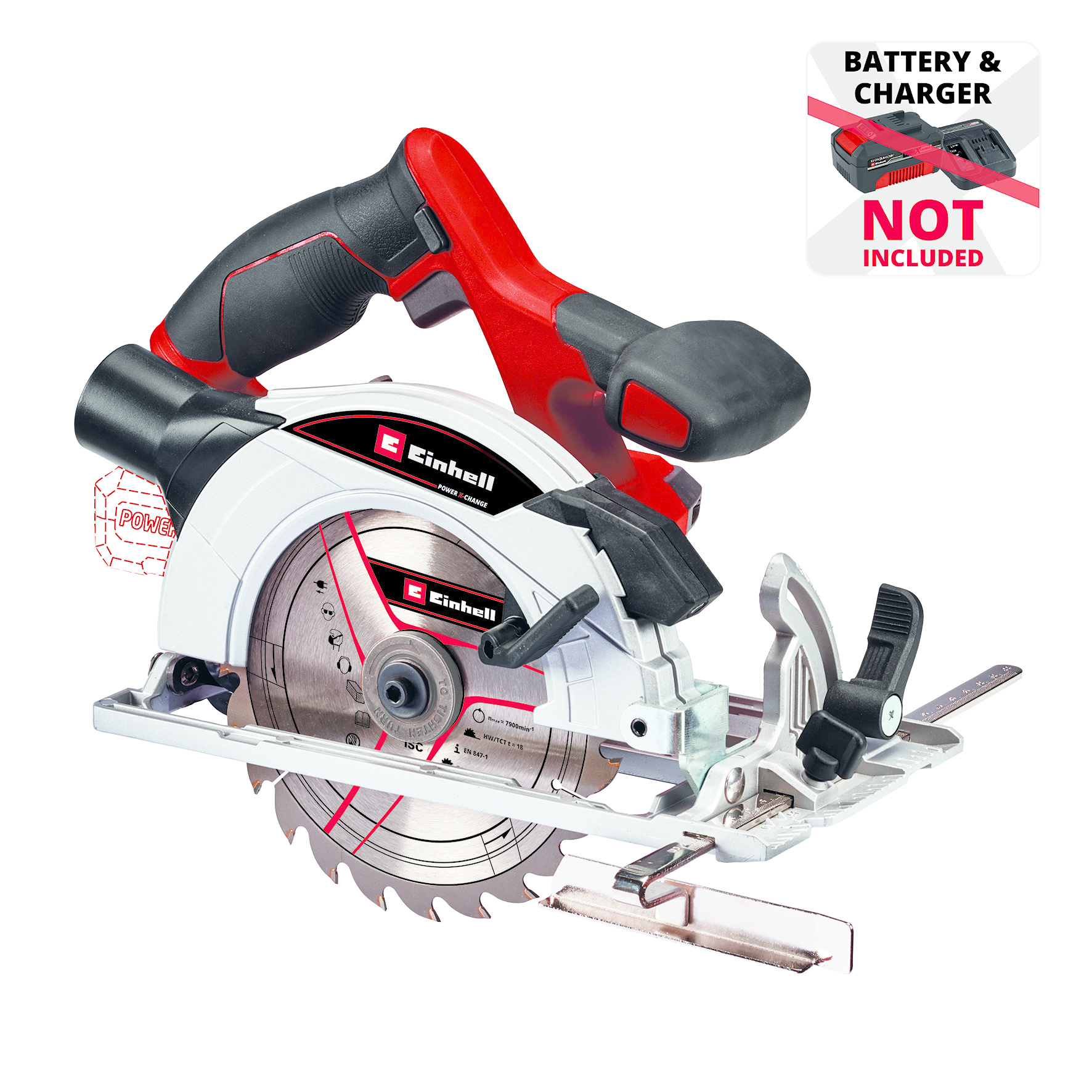 Einhell TE-CS 18/165-1 Li Solo Accu-handcirkelzaag - Detailed view of the product