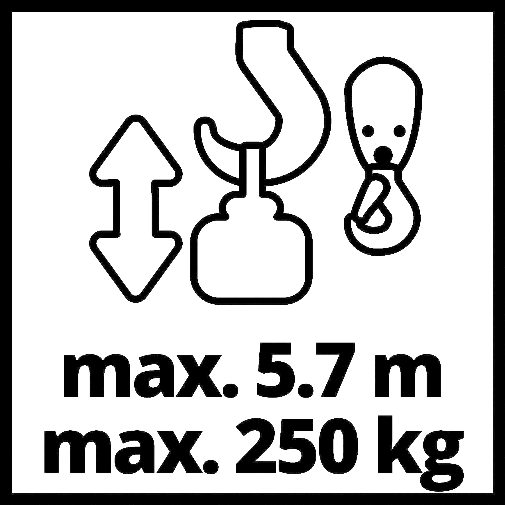 Einhell kabeltakel TC-EH 250 - Detailed view of the product