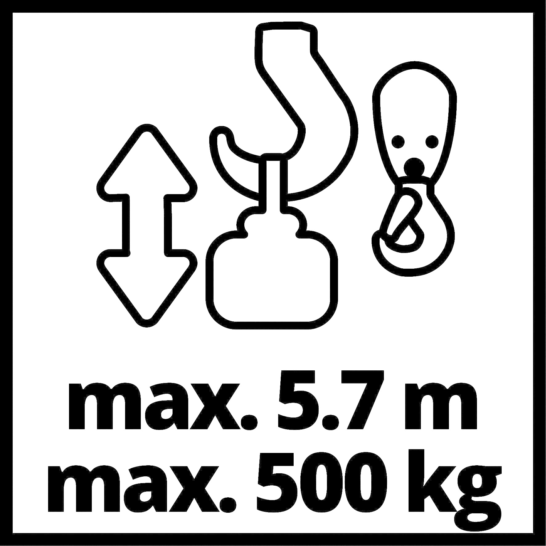 Einhell kabeltakel TC-EH 500 - Detailed view of the product