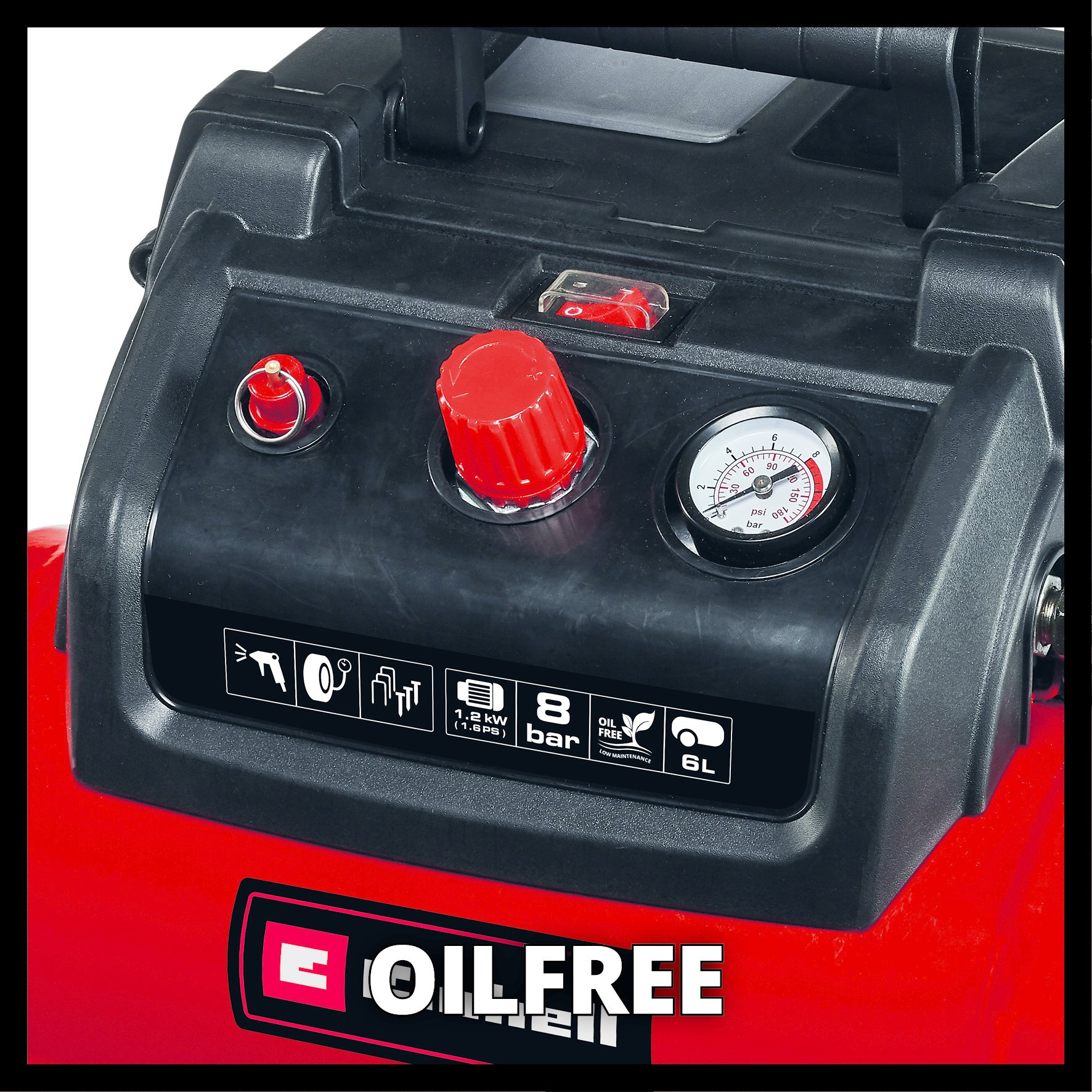 Einhell Compressor TC-AC 190/6/8 OF SET - Detailed view of the product