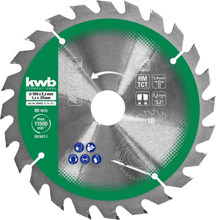 KWB ZaagbladSet 165 x 20mm 18/24/40Tands thumbnail 5