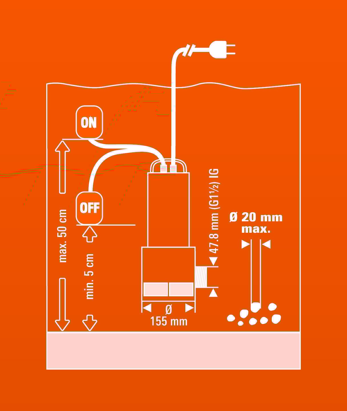 Einhell GC-DP 1020 N Vuilwaterpomp - Detailed view of the product