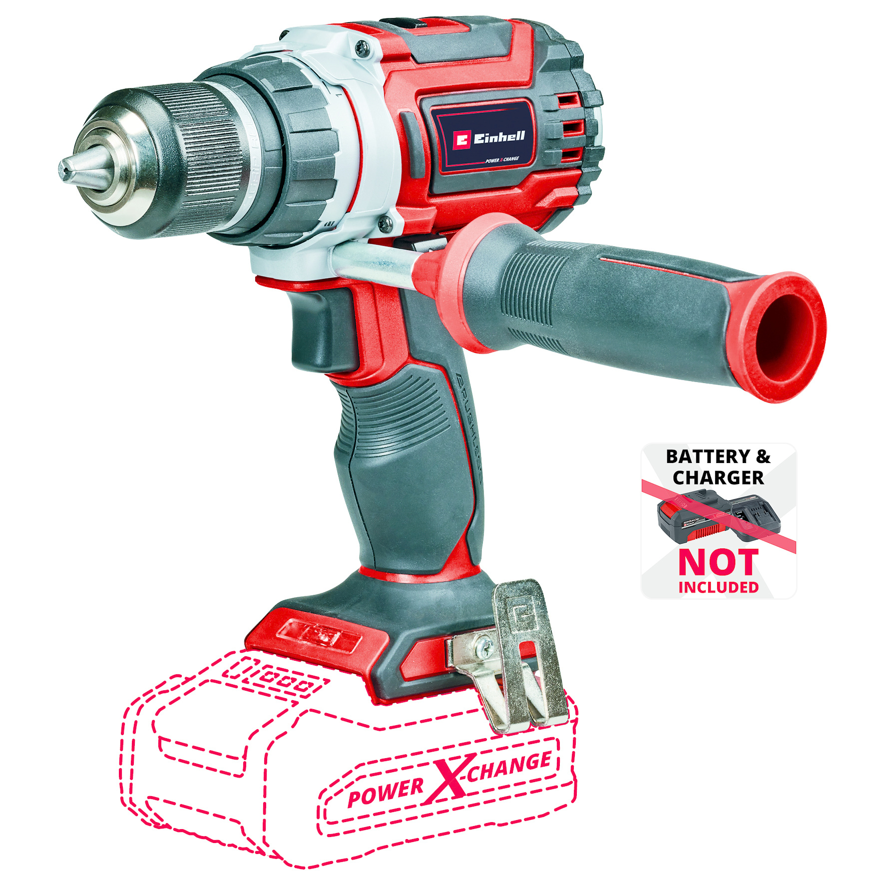 Einhell TP-CD 18/60 Li BL Solo– Accu Boor-/Schroefmachine – 60Nm – Brushless – 2 Snelheden – LED – 13 mm Metaal - Detailed view of the product