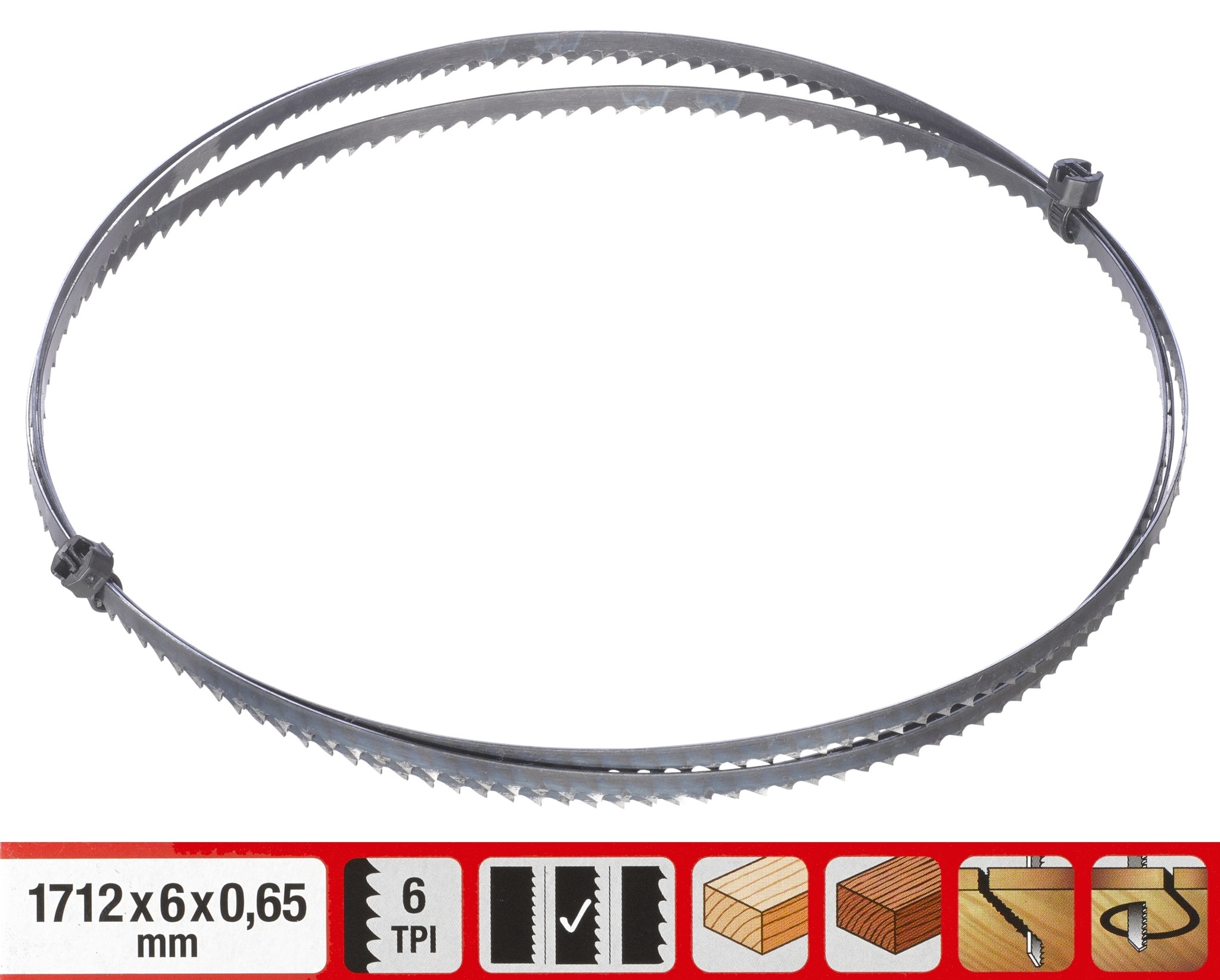 Zaaglint - 1 stuk - 1712x6x0,65 mm / 6 T-25 mm - Geschikt voor TC-SB 245 L