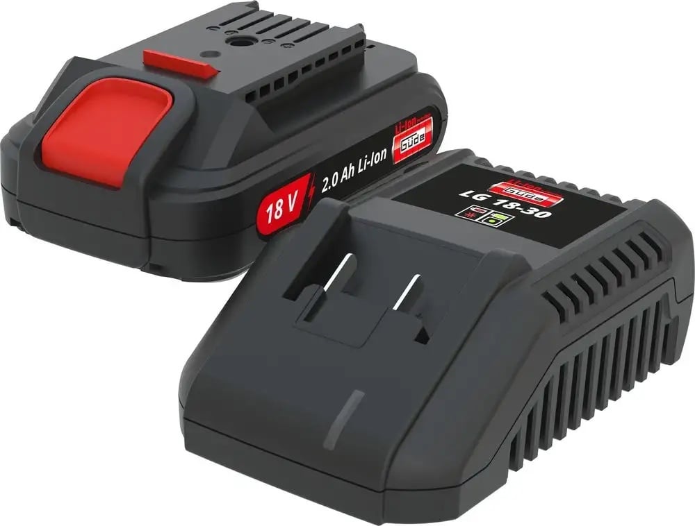 Güde Accu starterkit LGAP 18-3020 - 2,0 Ah accu&lader - Detailed view of the product