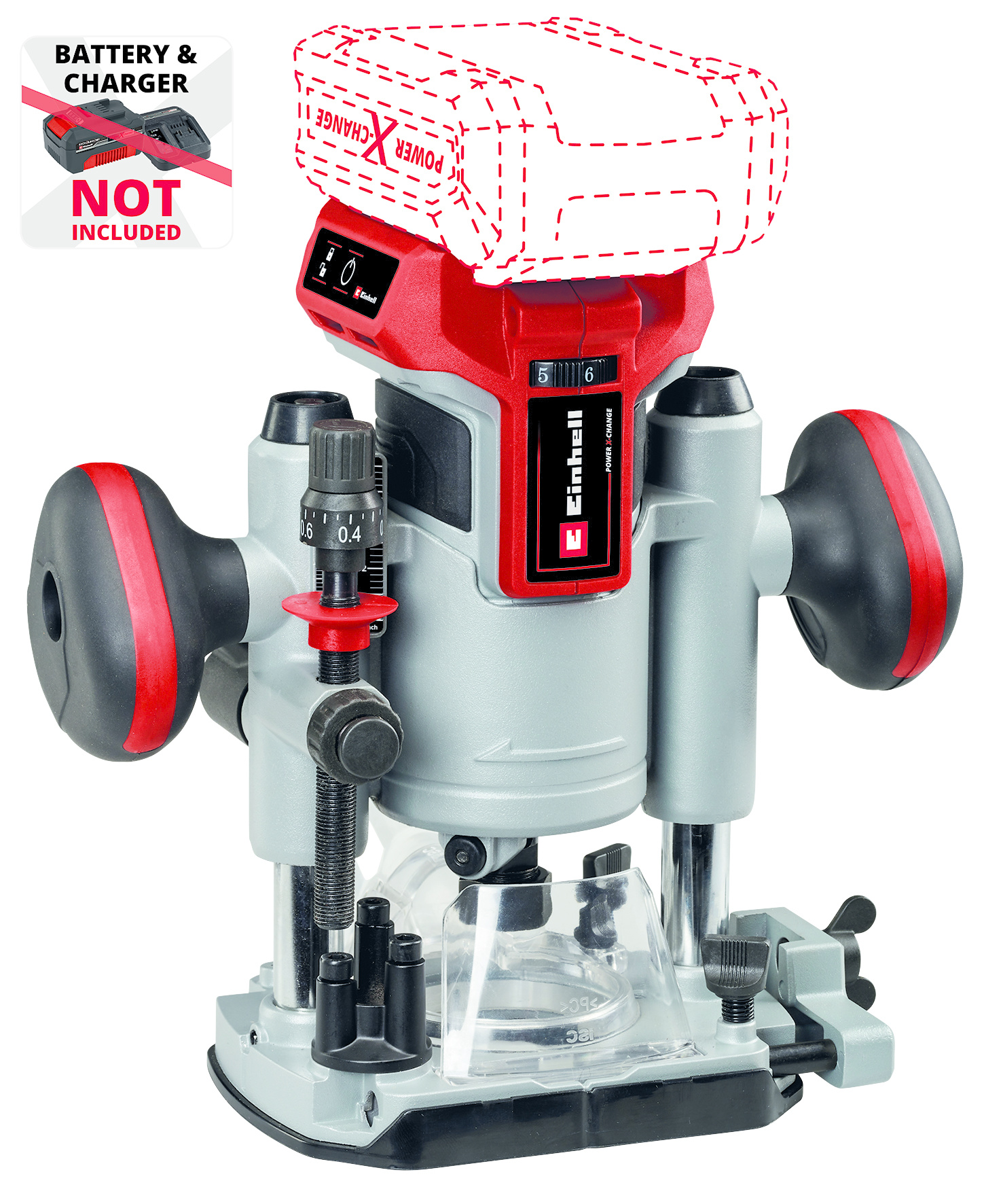 Einhell Accu Bovenfrees TP-RO 18 Li BL Solo - Detailed view of the product